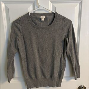 J. Crew Classic Gray Crew Neck Sweater